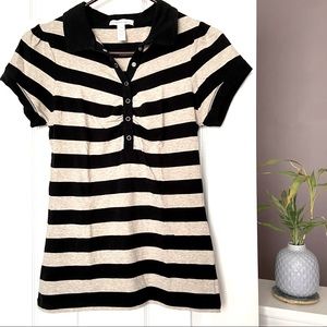 🌟3/$15🌟 Ambiance Apparel oatmeal stripe polo